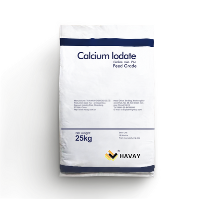 Calcium iodate mixed feed additive